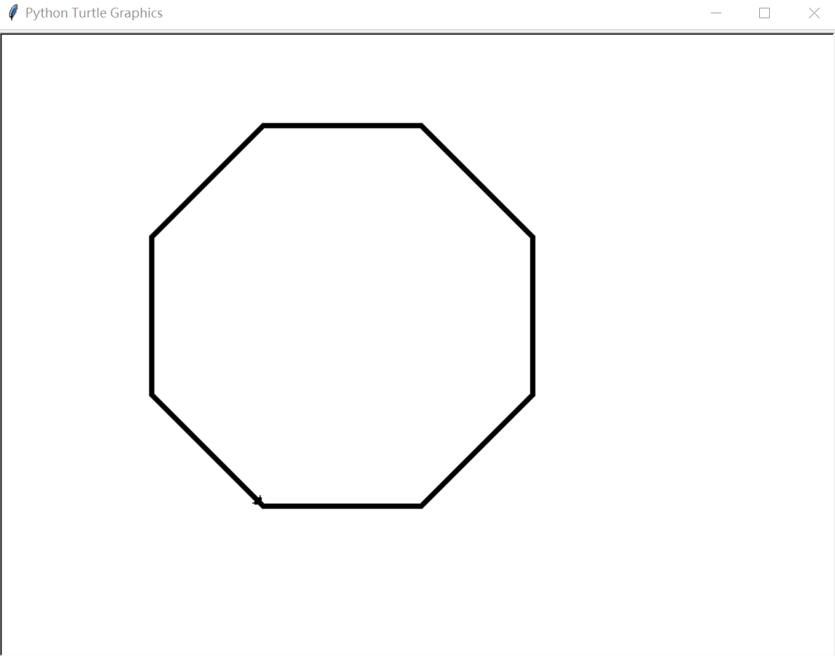 使用turtle库绘制一个八角图形.