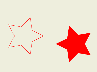 javascript图形实例:五角星