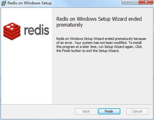 on windows setup wizard ended prematurely hecause of an error