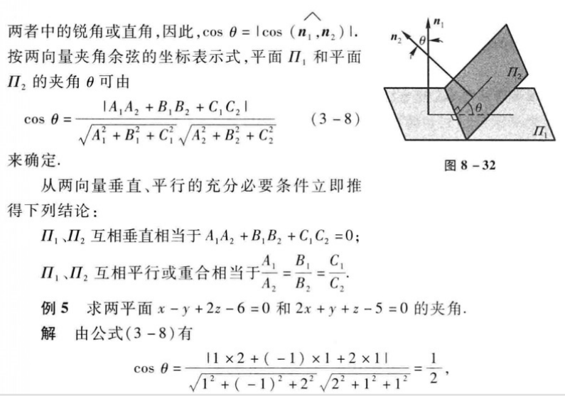 吴裕雄 天生自然高等数学学习 两平面的夹角 吴裕雄 博客园