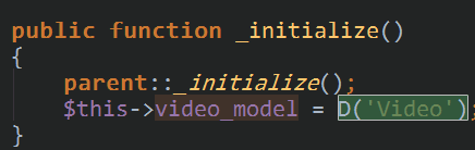 在类中，调用这个类时，用$this->video_model是不是比每次调用这个类时D('Video')效率更高呢...