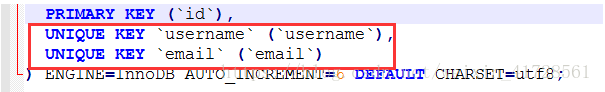 报错：SQLSTATE[23000]: Integrity constraint violation: 1062 Duplicate entry 'admin' for key 'username'...