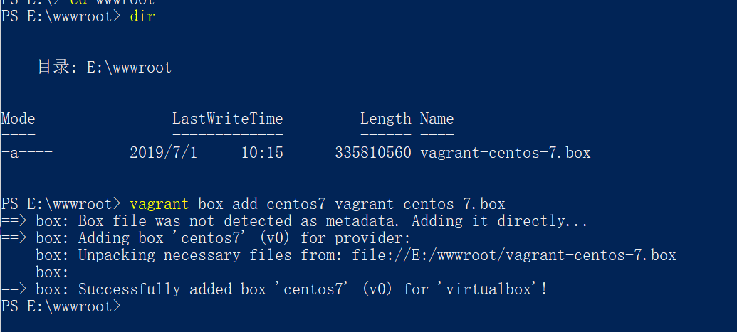 win10系统在执行“ vagrant box add centos7 vagrant-centos-7.box”添加box时，报错“Vagrant failed to initialize at a...「建议收藏」