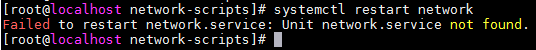 Systemctl Restart Network Service Not Found