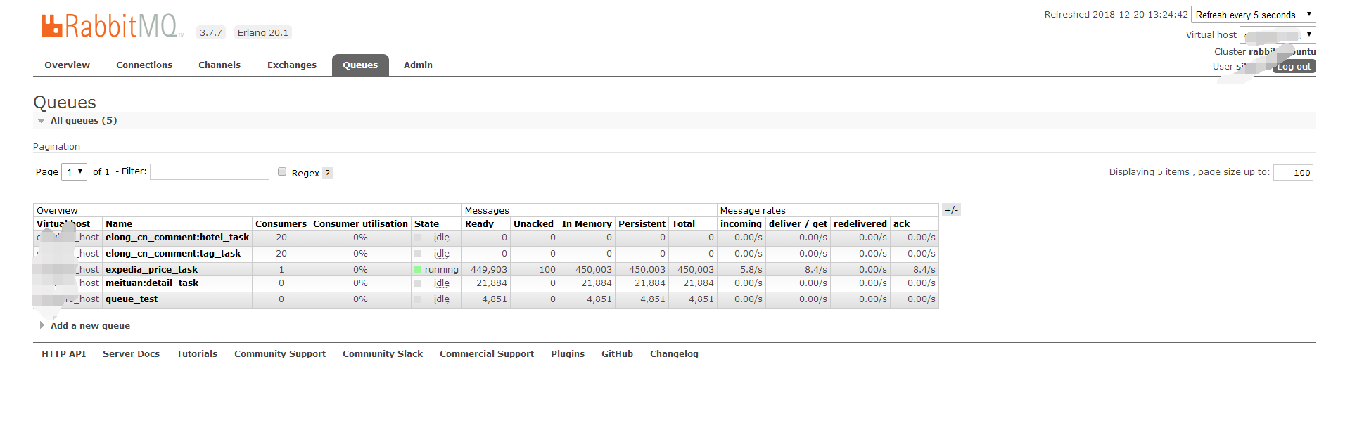 rabbitmq 生产者 消费者（多个线程消费同一个队列里面的任务。） 一个通用rabbitmq消费确认，快速并发运行的框架。第4张