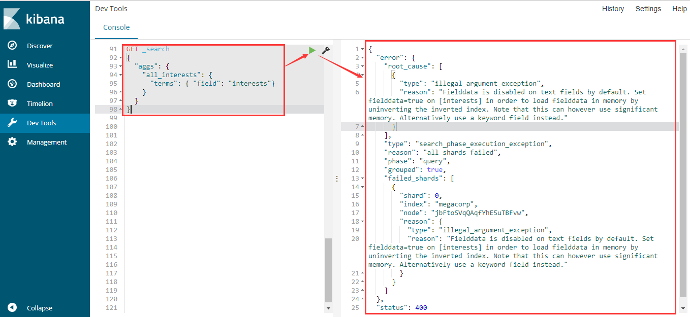 Elasticsearch 6.2.3版本 执行聚合报错 Fielddata is disabled on text fields by default第1张