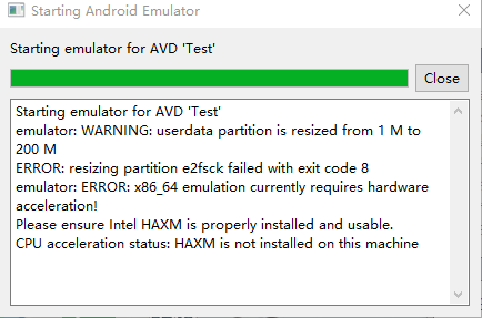 Android AVD启动报错：emulator: ERROR: x86_64 emulation currently requires hardware acceleration! Please ensure Intel HAXM is properly installed and usable.第1张