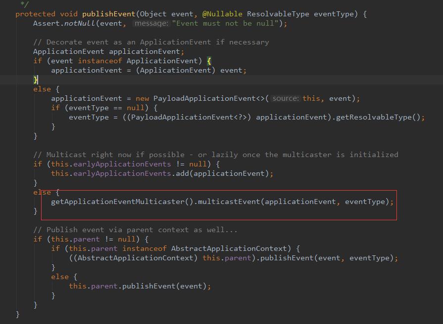 AbstractApplicationContext发布事件代码