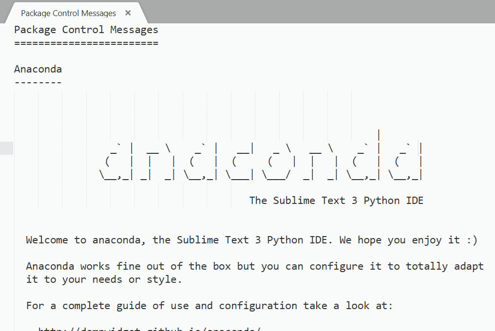 Sublime Text3 python自动补全问题——Sublime Text3安装Anaconda插件第5张