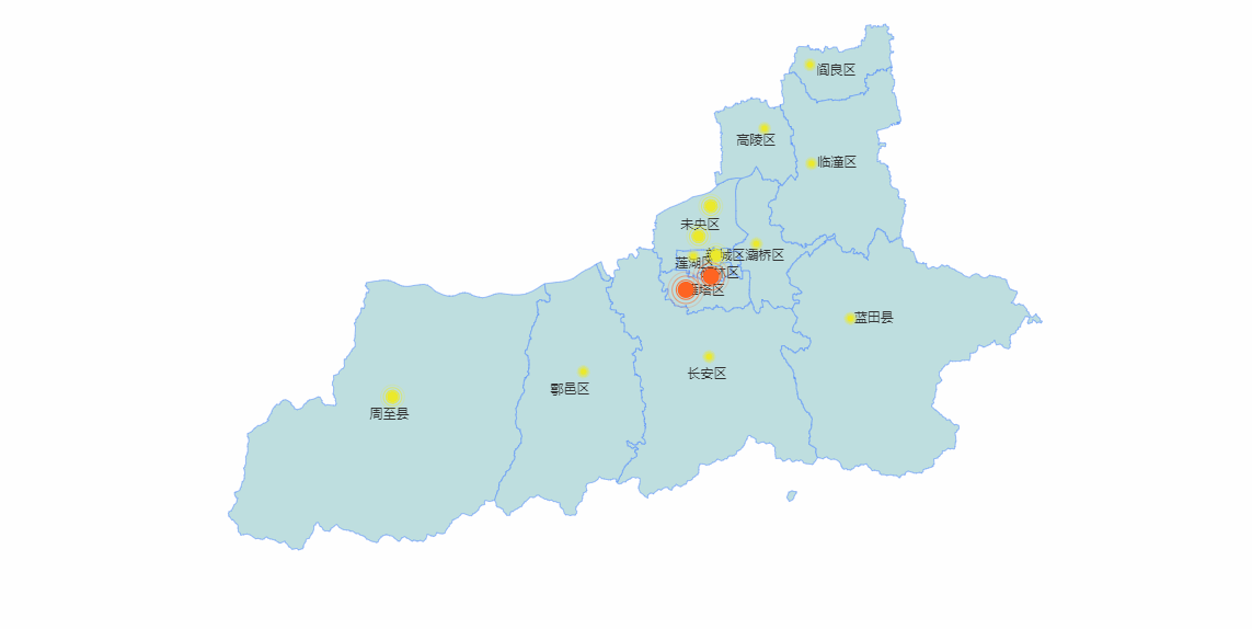 以下为陕西西安市的地图示例