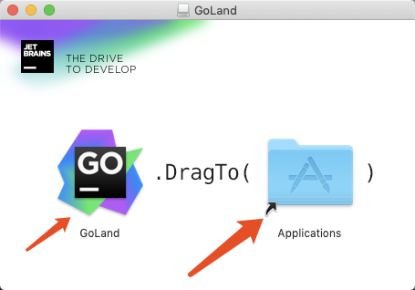 The GoLand drag to your Applications folder