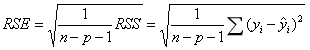 线性回归中常见的一些统计学术语（RSE RSS TSS ESS MSE RMSE R2 Pearson's r）第9张