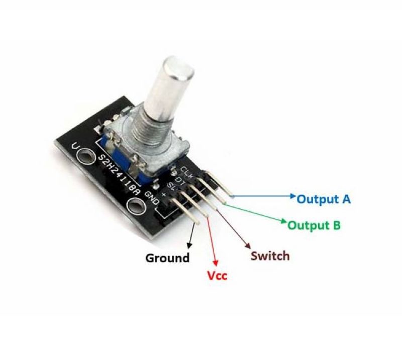 Распиновка энкодера "God carved learn programming" DIY Arduino (40) - rotary encoder modules - Code 