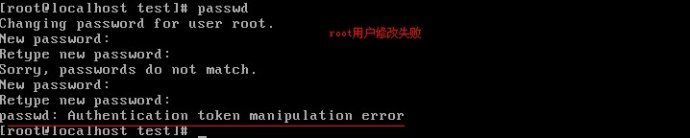 Linux学习笔记之passwd:Authentication token manipulation error_错误的解决办法第1张