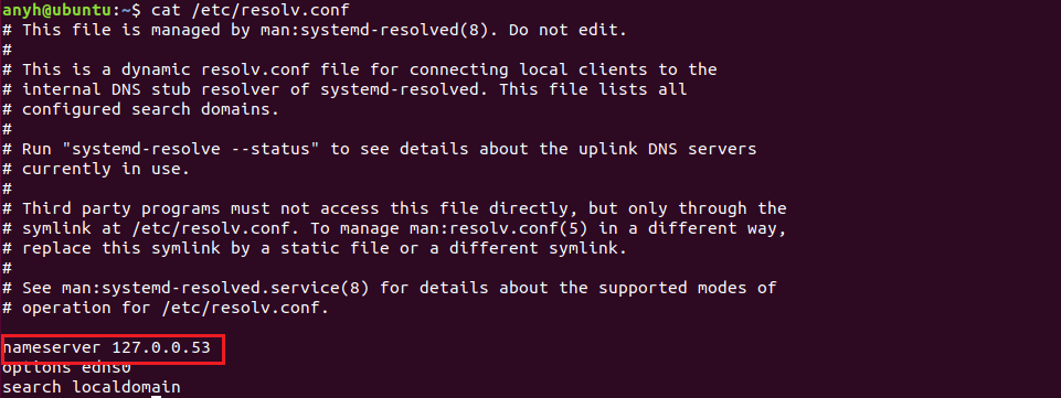 DNS address lookup