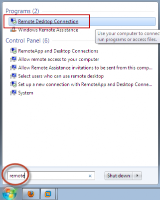 Remote Desktop Connection