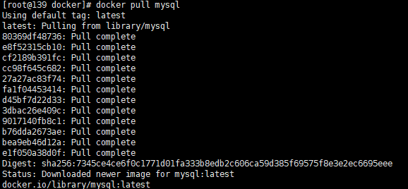 dockerpullmysql