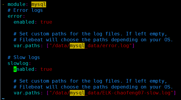Filebeat使用内置的mysql模块收集日志存储到ES集群并使用kibana存储