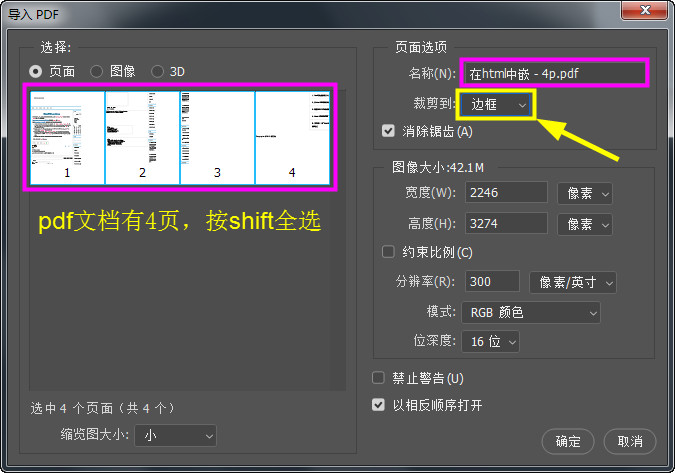 打开多页面PDF文件