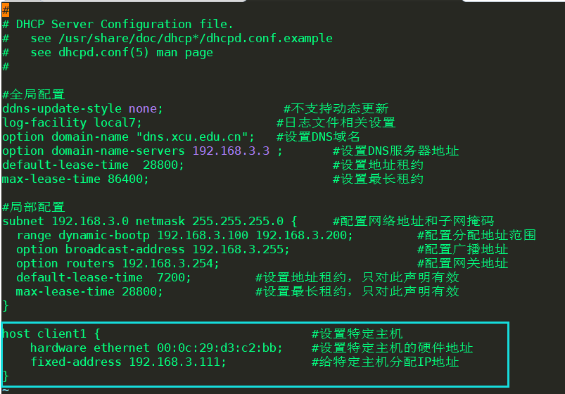 Linux DHCP 服务器配置与管理第4张