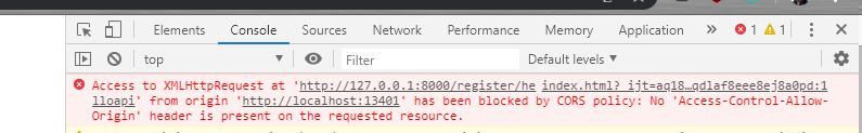 Cross-domain requests error