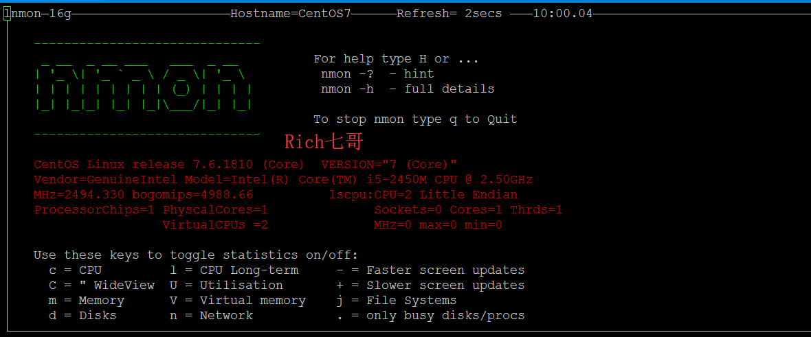 Linux基础监控小工具nmon