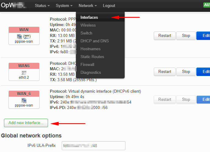 Openwrt настройка lan dhcp