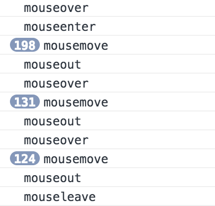 mouseout、mouseover和mouseleave、mouseenter区别