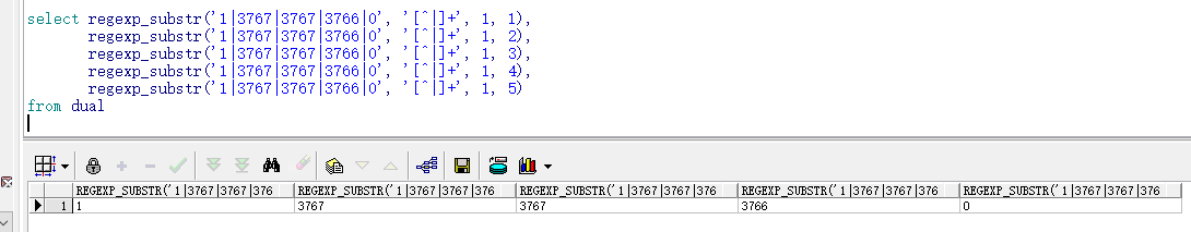 Oracle REGEXP SUBSTR 