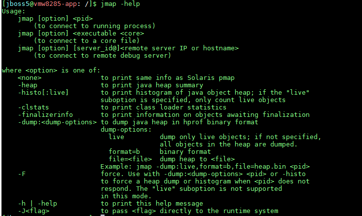查看java内存情况的几个常用命令第6张