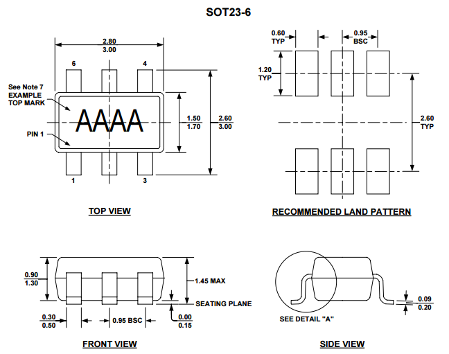 SOT-23-6 Synchronous Buck Regulator SOT-26 SMD marking code pegging WB7FN WB6GN 