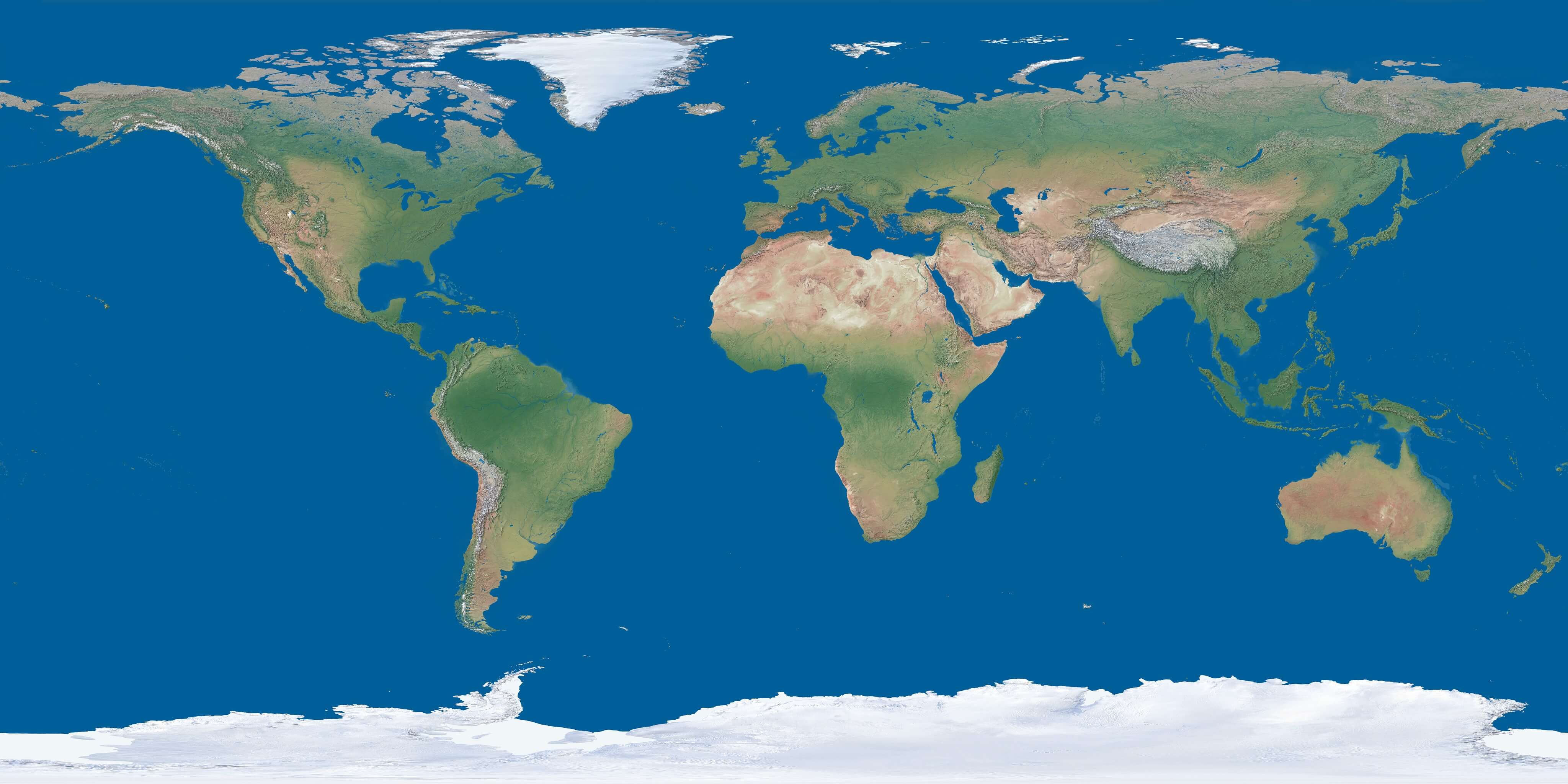 世界地图展开图，来自 Simons World Map Csdn博客