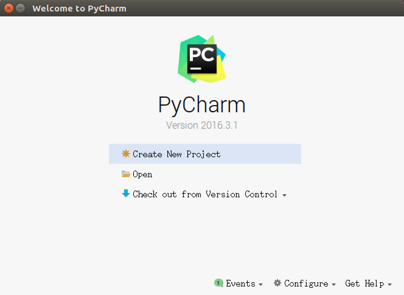 004_PyCharm welcome page -w664