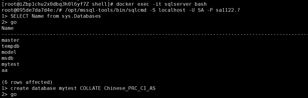 docker 安装 sqlserver 数据库