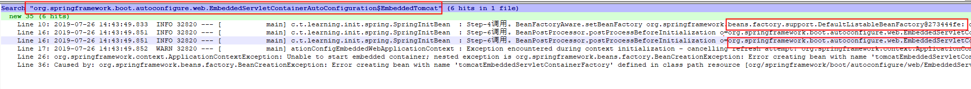 Error creating bean with name 