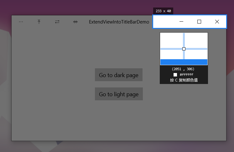 [UWP]占领标题栏