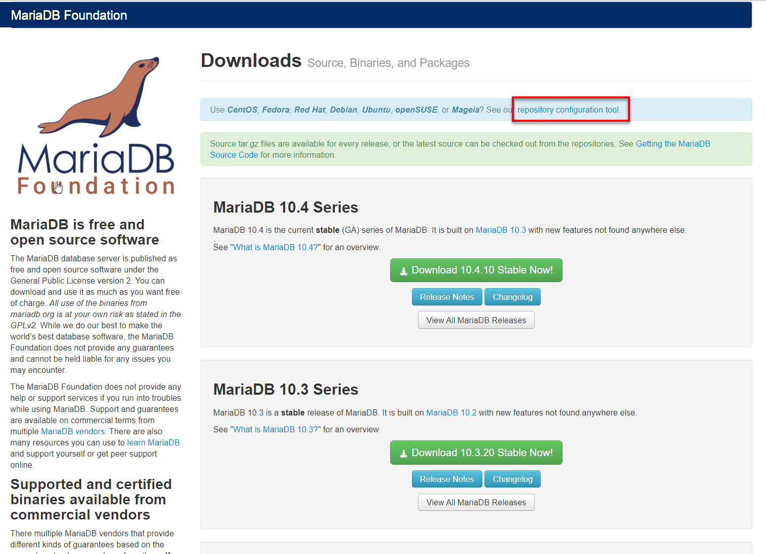 CentOS7 Installed MariaDB Code World