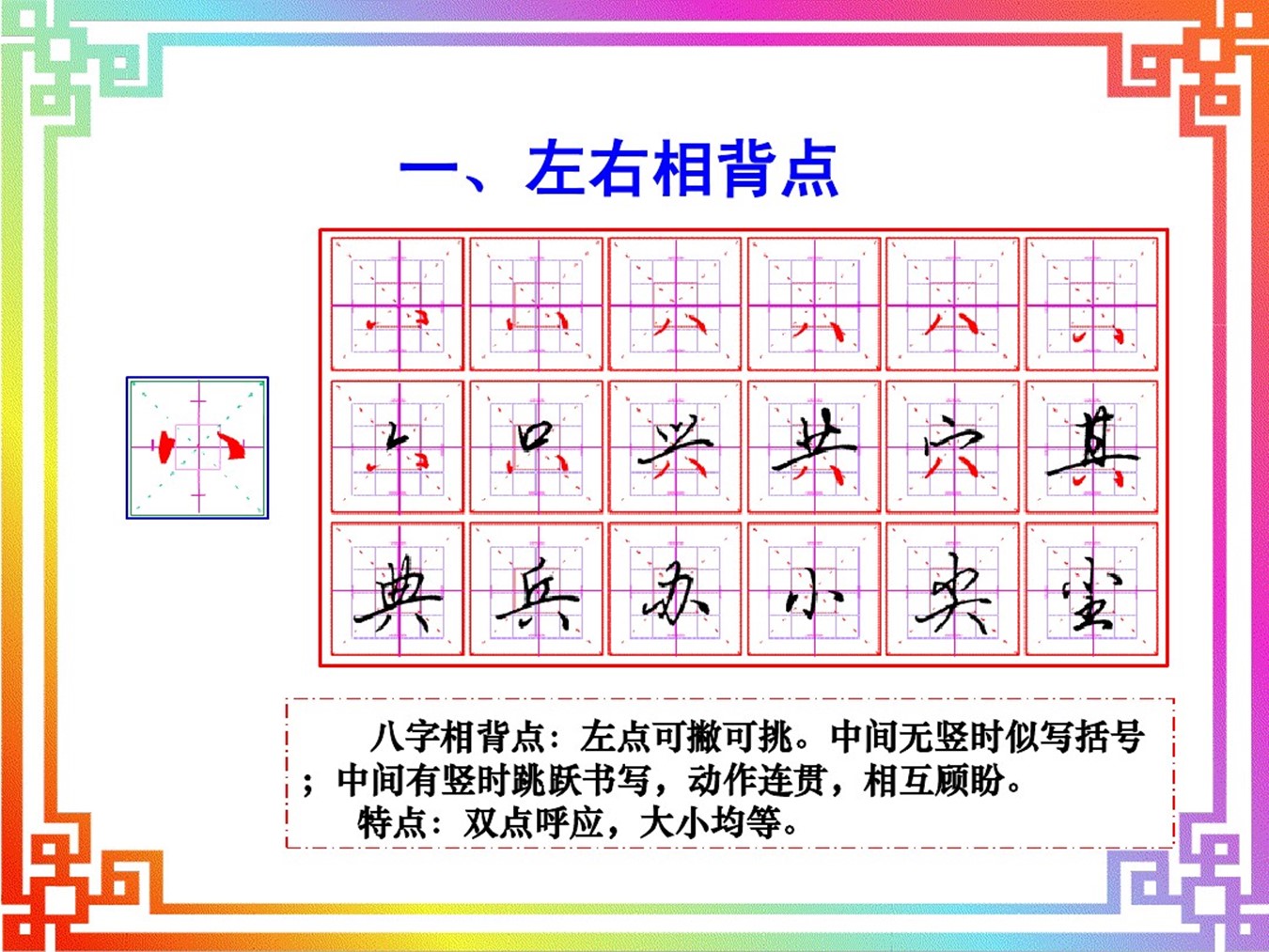 行书基本笔画连笔书写十八法