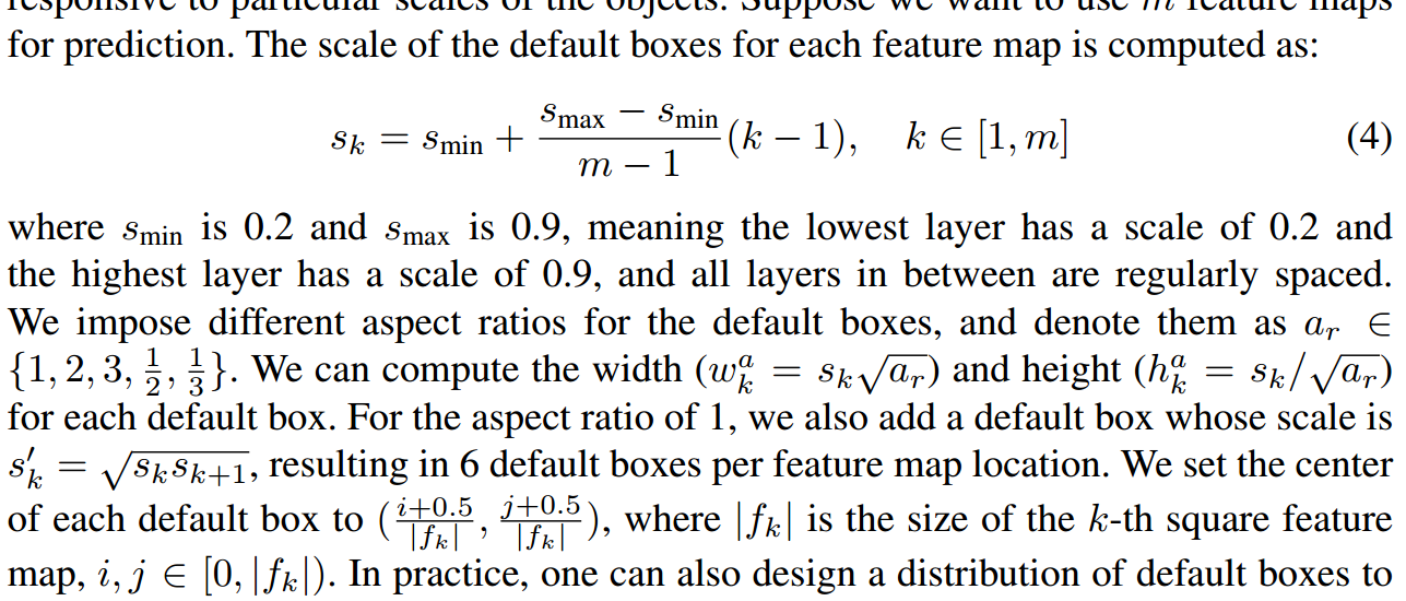 default box计算