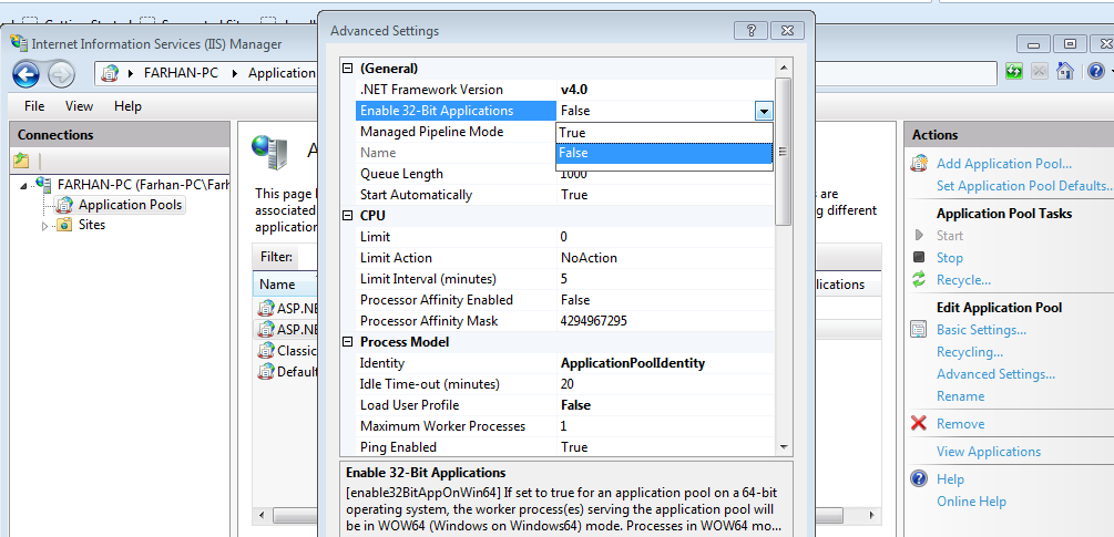 Enabling setting. Application Pool Advanced settings приложение. Application Pool Advanced settings русский. IIS Express. IIS worker process.