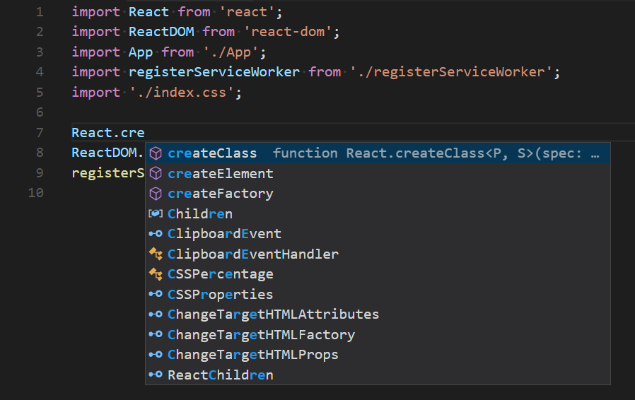 React dom element. Intellisense с#. React код. React js code. React примеры.