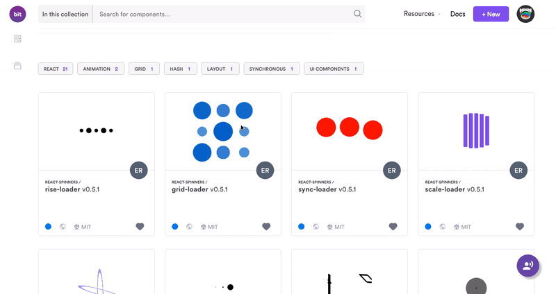 react bit spinner