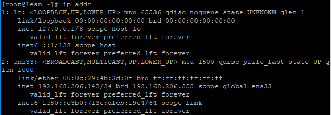 ip addr 查看网卡配置详情