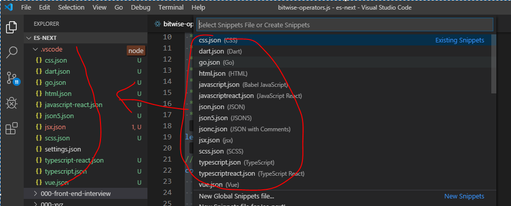 vscode code snippets All In One - xgqfrms - 博客园