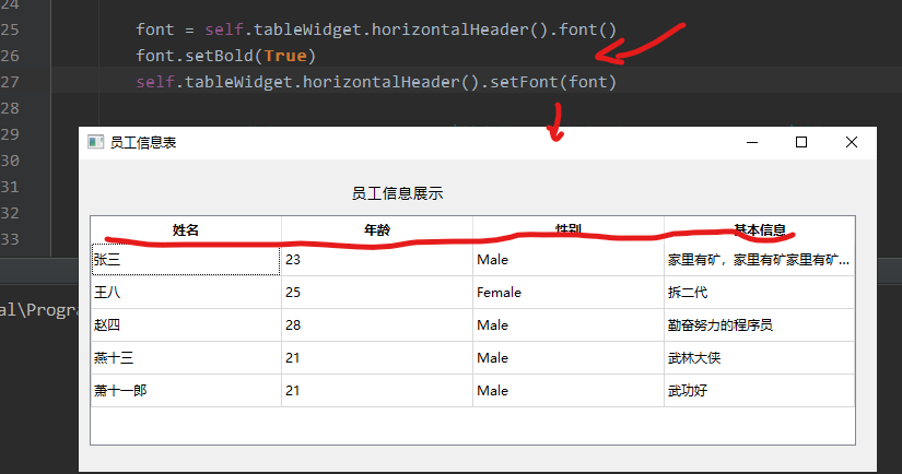 [ PyQt入门教程 ] PyQt5中数据表格控件QTableWidget使用方法第12张