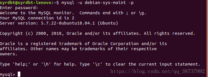ubuntu18.04 首次登录mysql未设置密码或忘记密码解决方法插图1