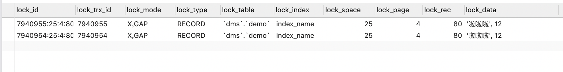 mysql deadlock timeout