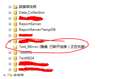 SQL Server Mirror 断开后，删除副本上镜像数据库