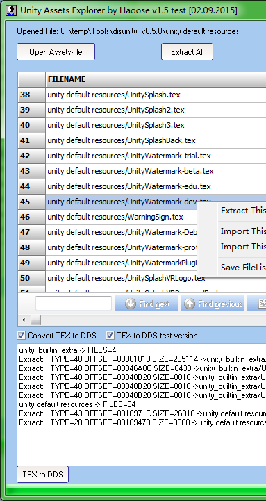 Unity游戏资源逆向工具 