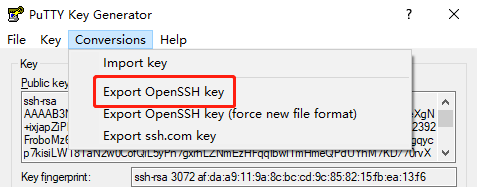 import rsa key termius authentication has failed